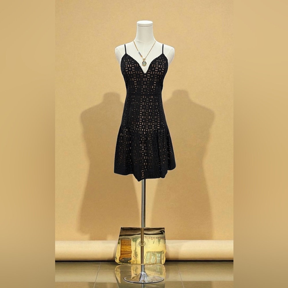 Michael Kors Black Eyelet Mini Dress
